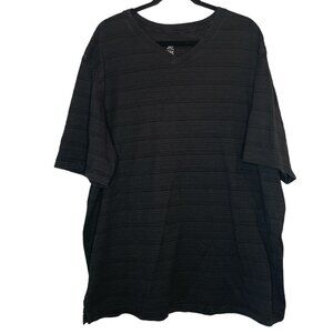 Men's Van Heusen 2XLT Big and Tall Black V Neck T-Shirt (025)